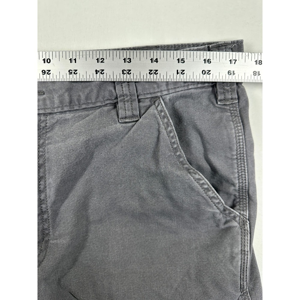 Carhartt Rugged Flex Relaxed Fit Canvas Work Pant Sz 36x34 Grey Distress BN2291M - Picture 9 of 11
